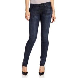 Anthropologie LEVEL 99 Lily Skinny Straight Leg‎ Dark Wash Jeans Size 26
